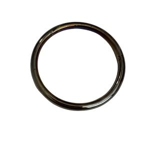 Art Glass Bangle Bracelet Marbled Butterscotch Taupe Deep Purple Swirls